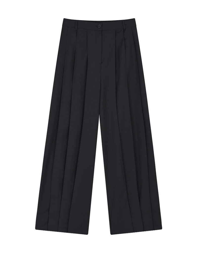 3.Pin-tuck Wide Pants