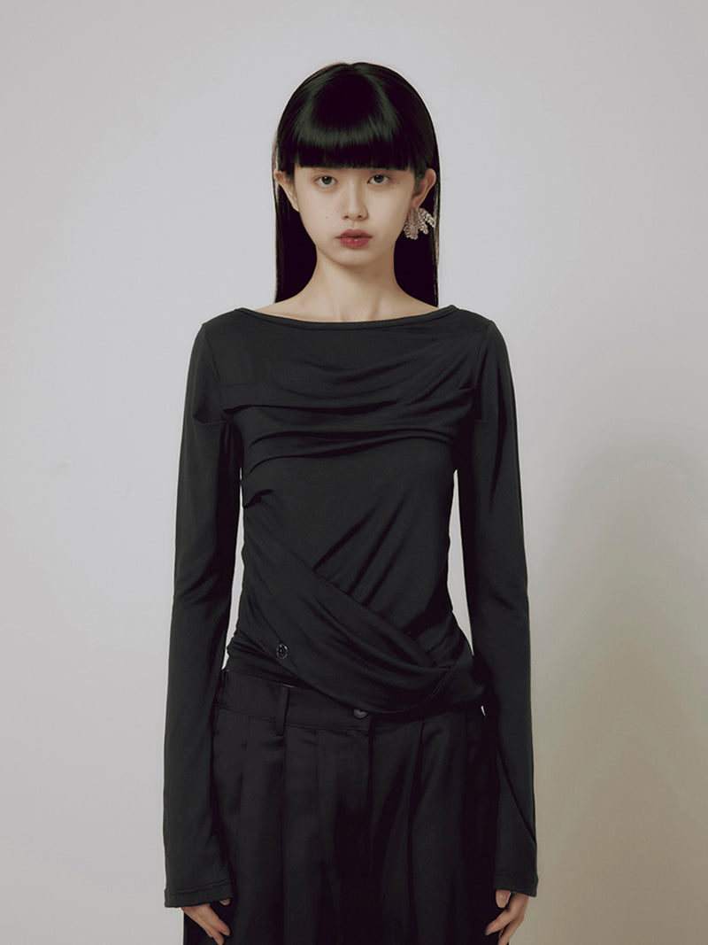 Drape Layered Long Sleeve