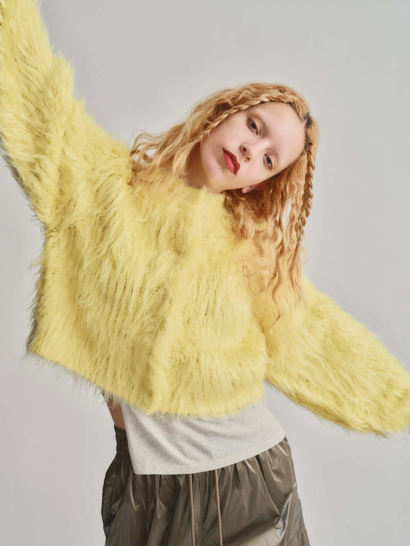 SHAGGY SHORT BOTTON CD / YELLOW