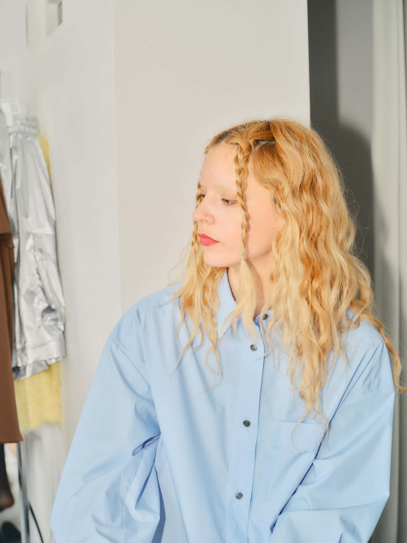 ２WAY COLLAR OVER SHIRT / BLUE