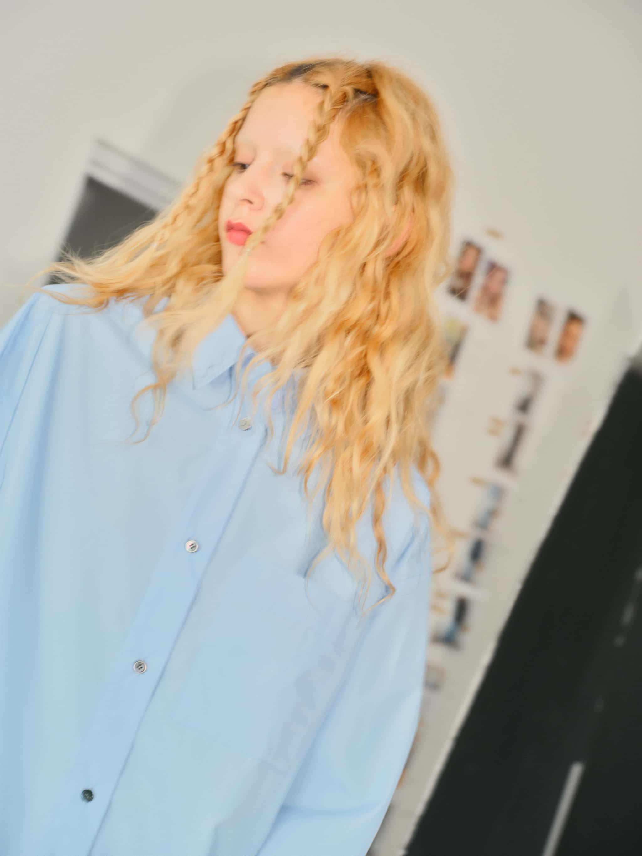 ２WAY COLLAR OVER SHIRT / BLUE – led-tokyo│レッドトーキョー - 23AW