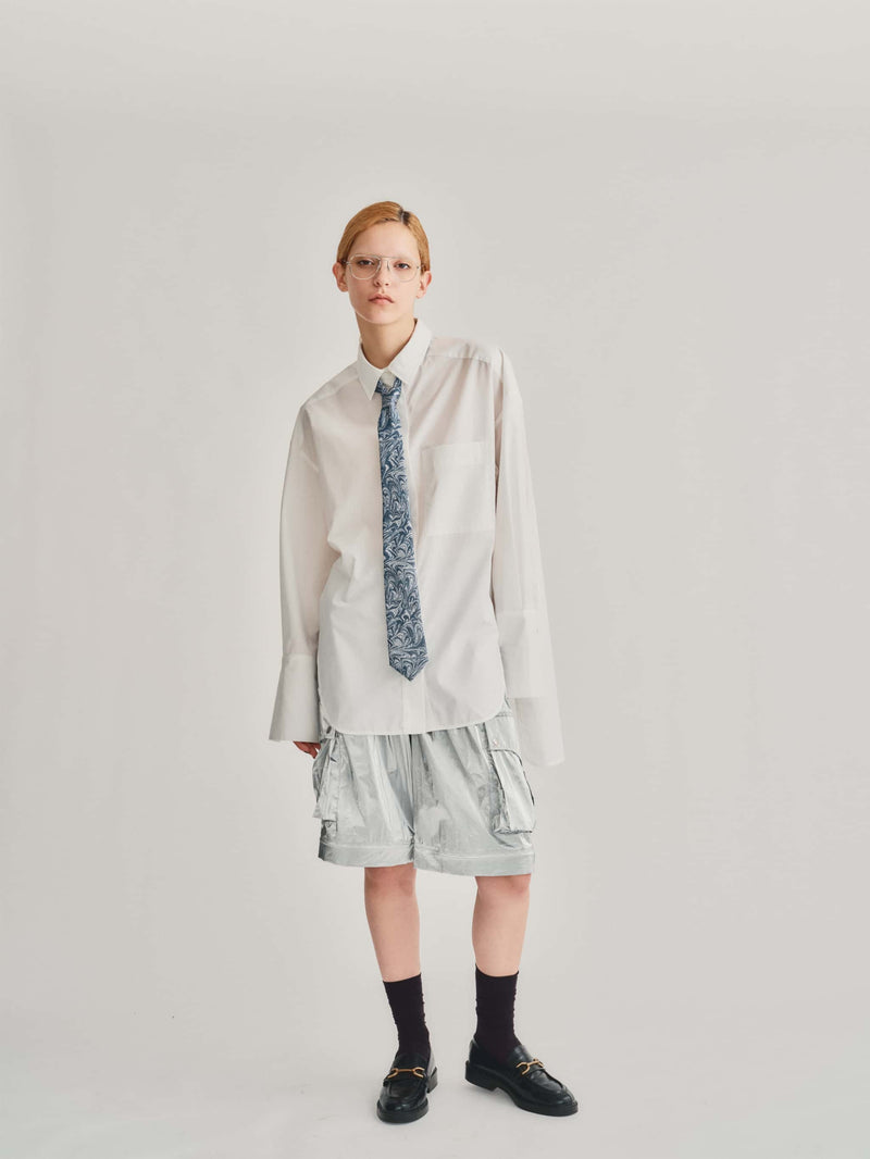 ２WAY COLLAR OVER SHIRT / WHITE