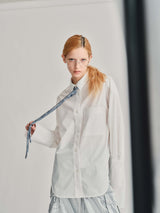 ２WAY COLLAR OVER SHIRT / WHITE
