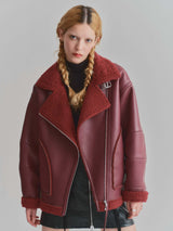 COLOR FAKE MOUTON JK / BURGUNDY