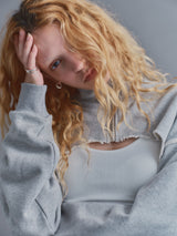 SHORT ZIP SWEAT / GRAY