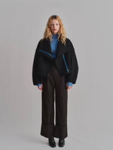 HIGH WAIST SLACKS PT / BLACK