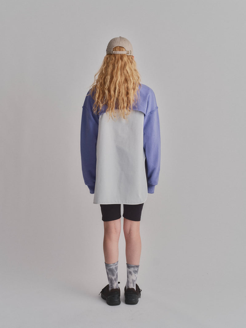 SHORT ZIP SWEAT / PURPLE
