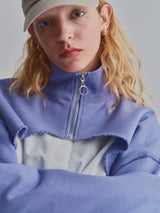 SHORT ZIP SWEAT / PURPLE