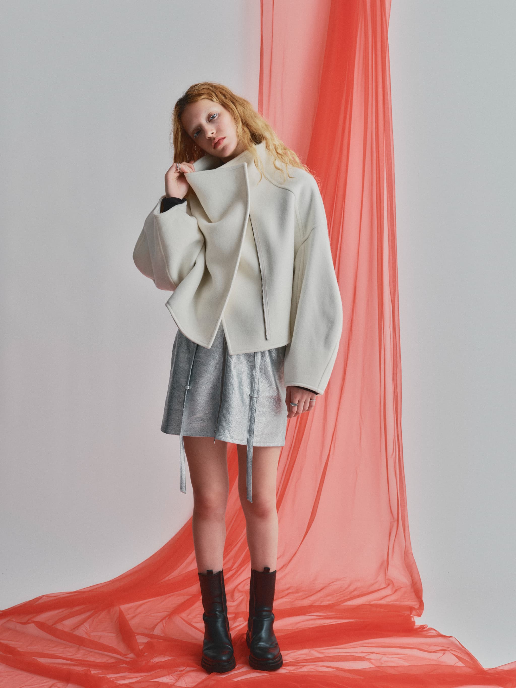 HIGH NECK WOOL SHORT COAT – led-tokyo│レッドトーキョー - 23AW