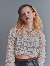 SHIRRING BLOUSE / WHITE