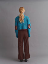HIGH WAIST SLACKS PT / BROWN