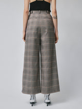 PIPING CHECK PANTS / BEIGE
