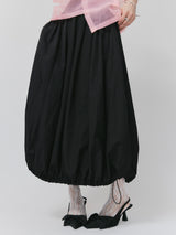 NYLON BALLOON SKIRT / BLACK