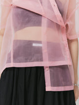 SHEER BOX SHIRT / PINK