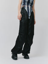 SHINY JOGGER PANTS / BLACK
