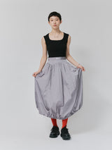 NYLON BALLOON SKIRT / GRAY