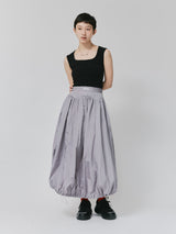 NYLON BALLOON SKIRT / GRAY