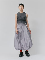 NYLON BALLOON SKIRT / GRAY