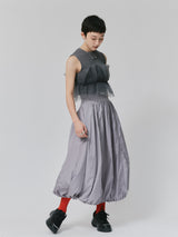 NYLON BALLOON SKIRT / GRAY