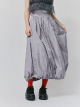 NYLON BALLOON SKIRT / GRAY