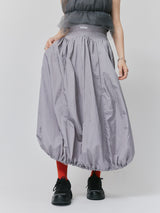 NYLON BALLOON SKIRT / GRAY