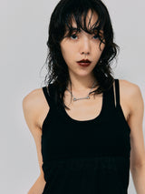 LAYERED TANK TOP / BLACK