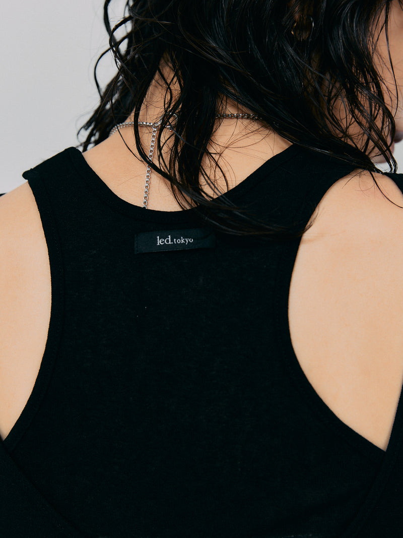 LAYERED TANK TOP / BLACK