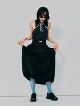 HIGH WAIST SLACKS PT/BLACK