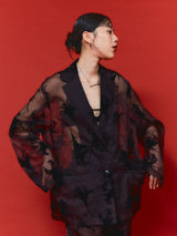 ORGANDY SHEER JACKET＿BROWN