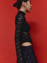 LACE BODY SUIT / BLACK