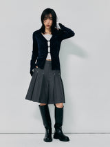 PLEATS HALF PANTS＿GRAY