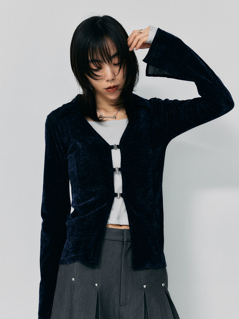 VELOR HOCK CARDIGAN