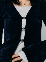 VELOR HOCK CARDIGAN