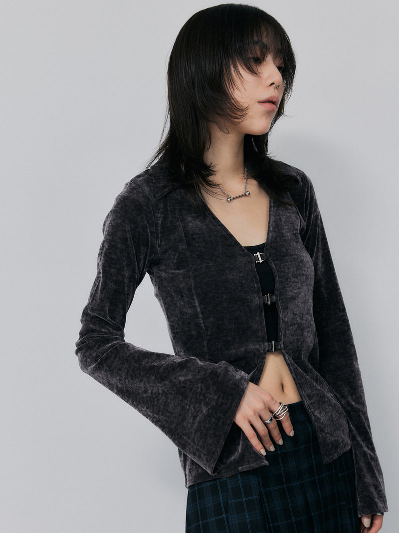 VELOR HOCK CARDIGAN