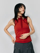 HAULTERNECK TANK TOP SET / RED