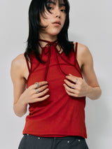 HAULTERNECK TANK TOP SET / RED