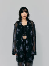 ORGANDY SHEER JACKET＿BLACK