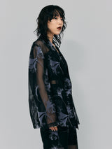 ORGANDY SHEER JACKET＿BLACK