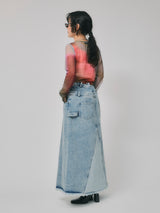 LAYERED DENIM SKIRT