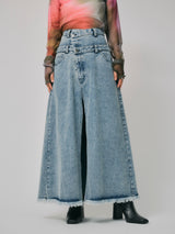 LAYERED DENIM SKIRT