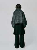 HIGH NECK SHORT SHAGGY COAT