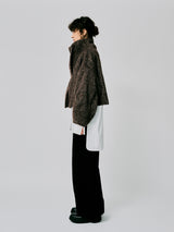 HIGH NECK SHORT SHAGGY COAT