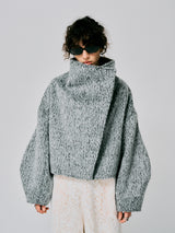 HIGH NECK SHORT SHAGGY COAT