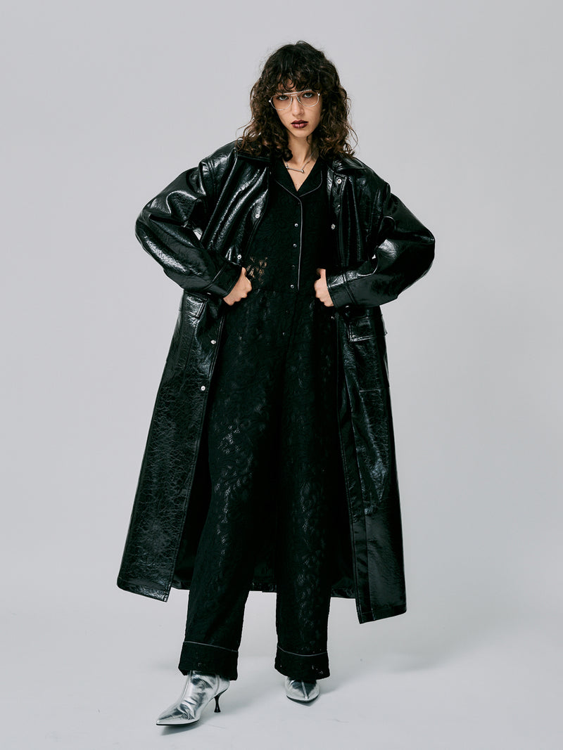 FAKE LEATHER COAT