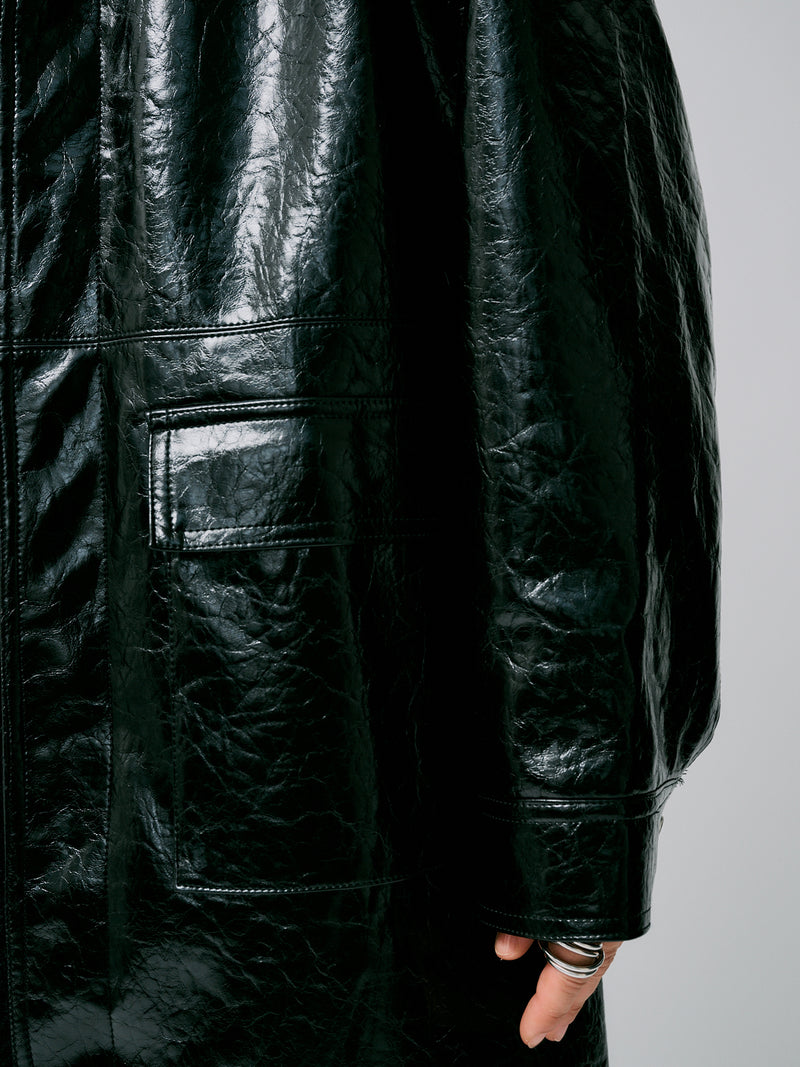 FAKE LEATHER COAT