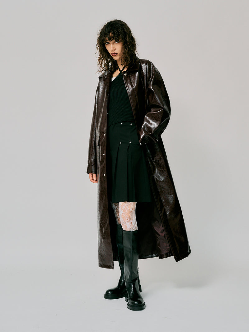 FAKE LEATHER COAT