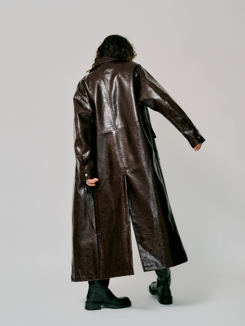 FAKE LEATHER COAT