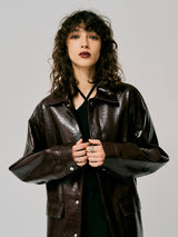 FAKE LEATHER COAT