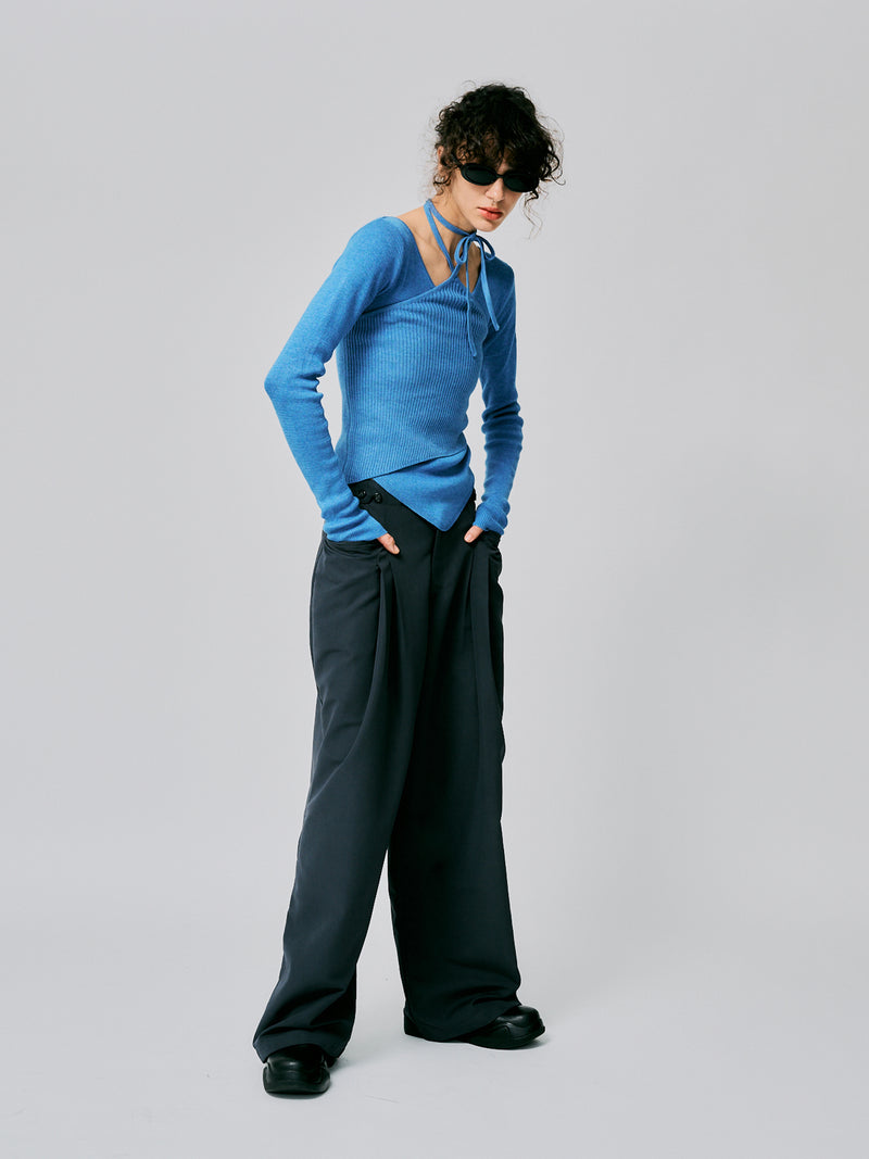 TUCK WIDE PANTS