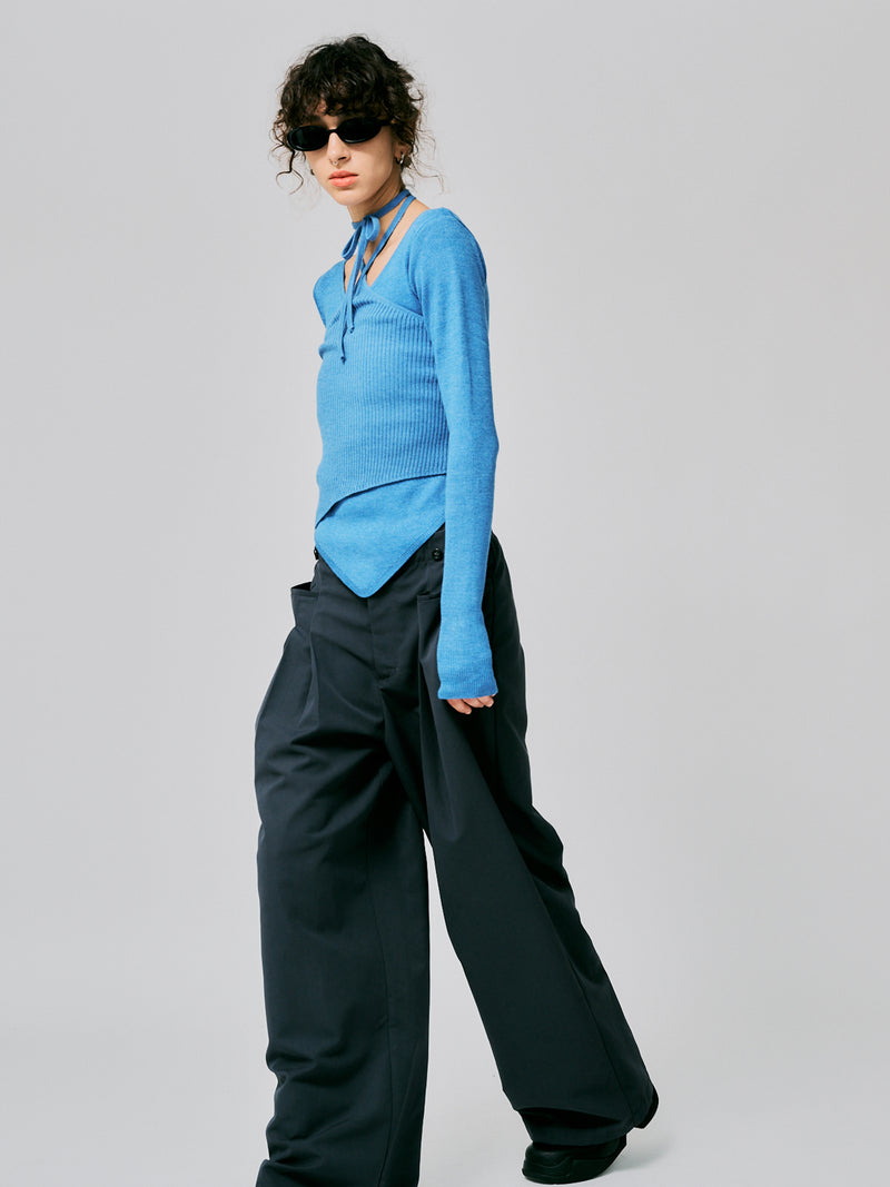 TUCK WIDE PANTS